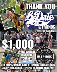 a flyer for the b dale club and friends