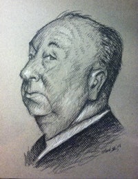 a pencil drawing of a man in a suit