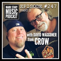 two men posing with the words mark story 247 music part 2 with david wagner from crow