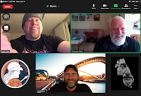 a group of people on a video call