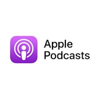 apple podcasts logo on a white background
